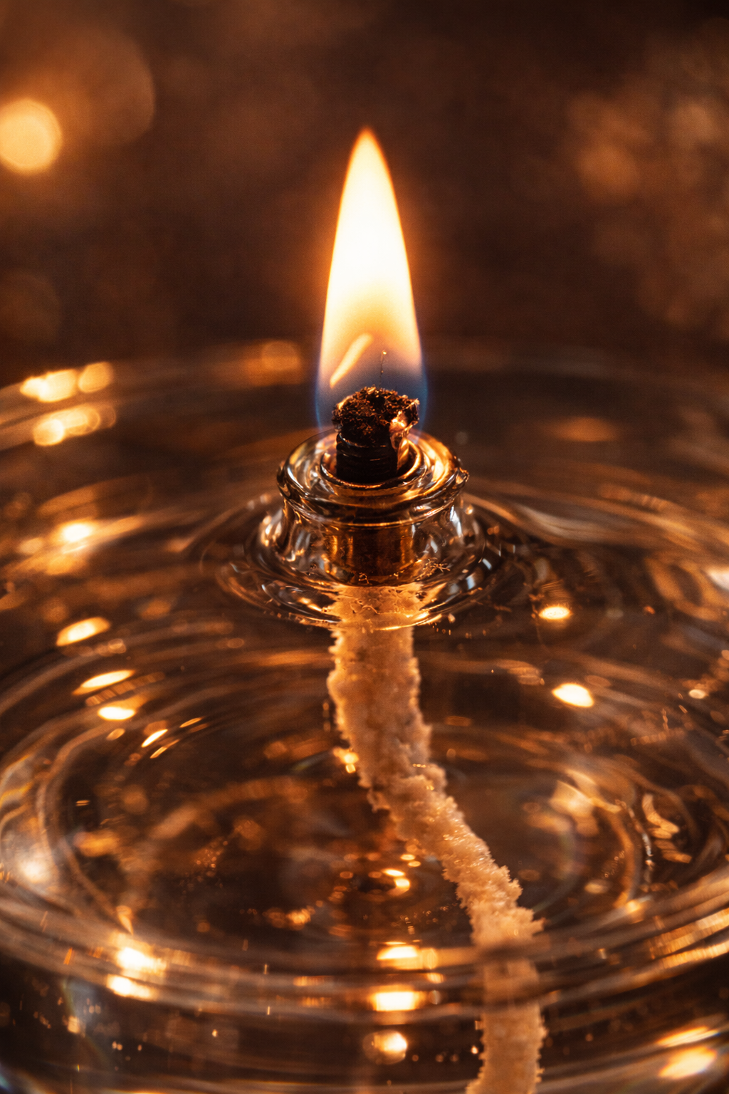 ElunaLiving Aura Glazen Olielamp – Handgemaakt Design