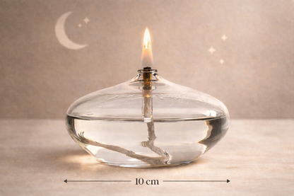 ElunaLiving Aura Glazen Olielamp – Handgemaakt Design