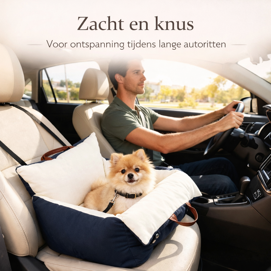 ElunaLiving SafeNest Hondenautostoel met geïntegreerde veiligheidsriem